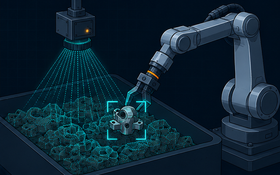 Robot bin picking 3D dẫn hướng bằng vision